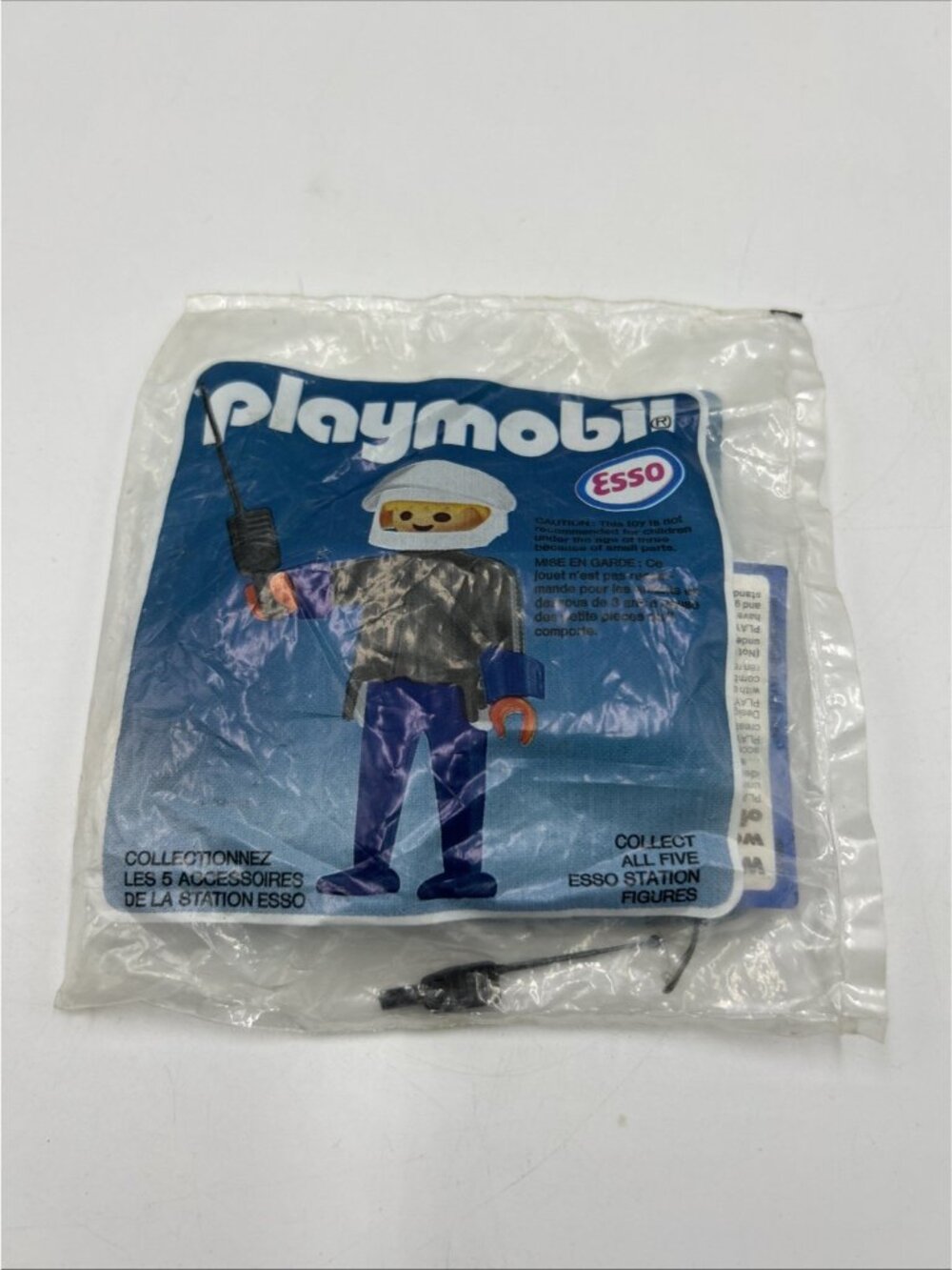 Vintage PLAYMOBIL ESSO Man with Radio and Helmet 1985 SEALED Figurine New✅